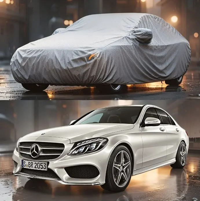 Mercedes Benz C Class Maximus Non Woven Car Top Cover 2014-2017 - - Scratchproof And Waterproof - Without Belt 1