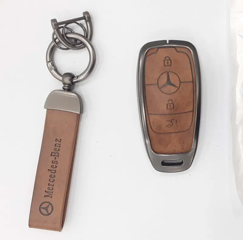Mercedes Benz C/E/S Class Zinc Alloy Key Case With Leather Strap 2