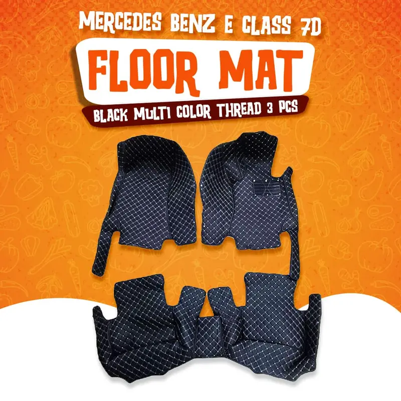 Mercedes Benz E Class 7D Floor Mats Black 3Pcs 2016-2018 1