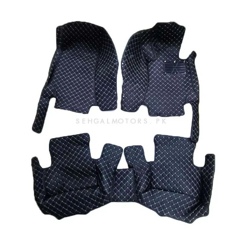 Mercedes Benz E Class 7D Floor Mats Black 3Pcs 2016-2018 2