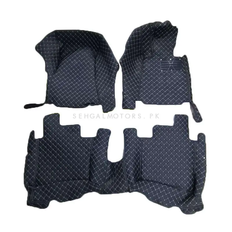 Mercedes Benz S Class 7D Floor Mats - Black - 3 Pcs 2014-2018 2