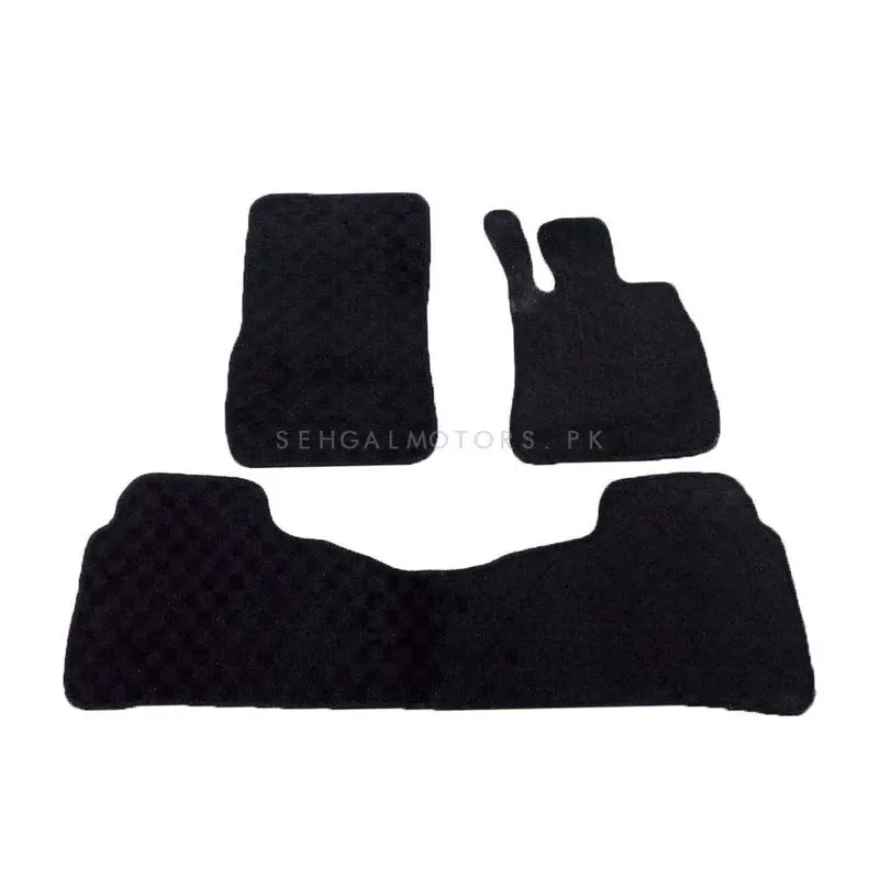 Mercedes Benz S Class Custom Fit Carpet Floor Mat Black 3 Pcs Mix Design - Model Unk 2