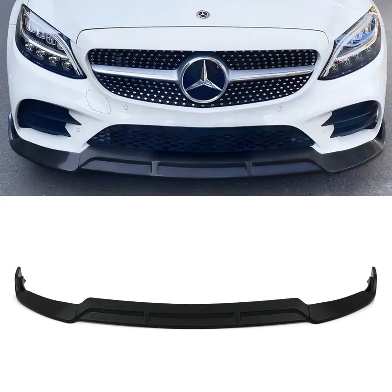 Mercedes Benz W205 Front Lip (Black) 1