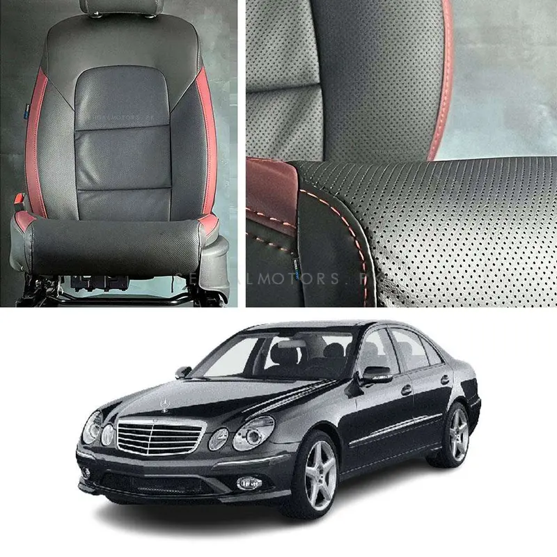 Mercedes Clk 200 Breathable Black Red Seat Covers - Model 2003-2008 2003 - 2008 1