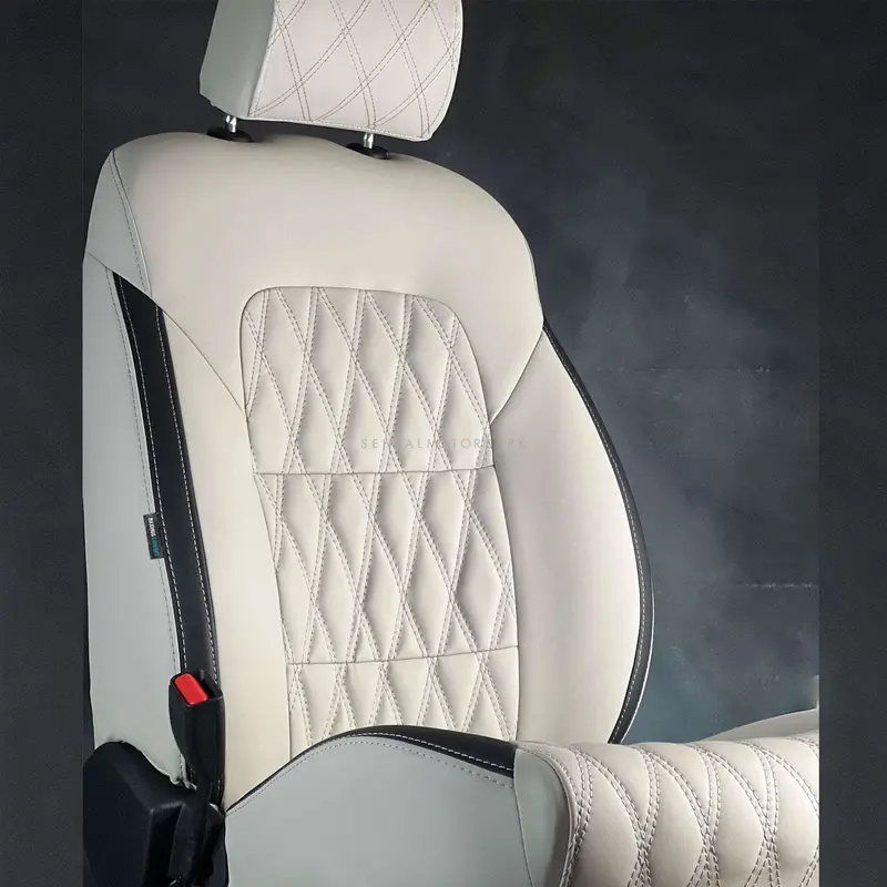 Mercedes Clk 200 Diamond Cut Beige Black Seat Covers - Model 2003-2008 2003 - 2008 2
