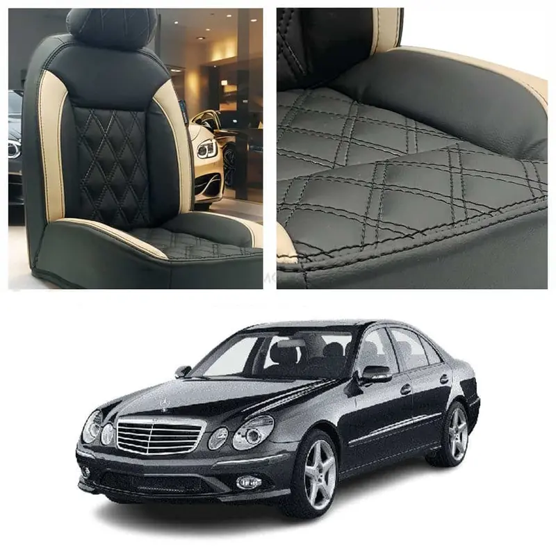 Mercedes Clk 200 Diamond Cut Black Beige Seat Covers 2003-2008 1