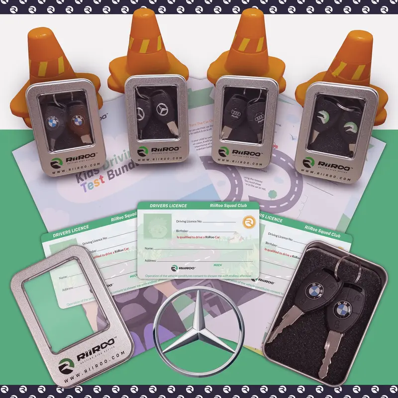 Mercedes Driving Test Kit - Certificate - License - Cones - Set Of Keys Bundle 1