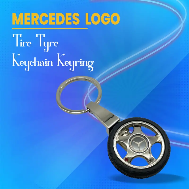 Mercedes Logo Tire Tyre Keychain Keyring 1