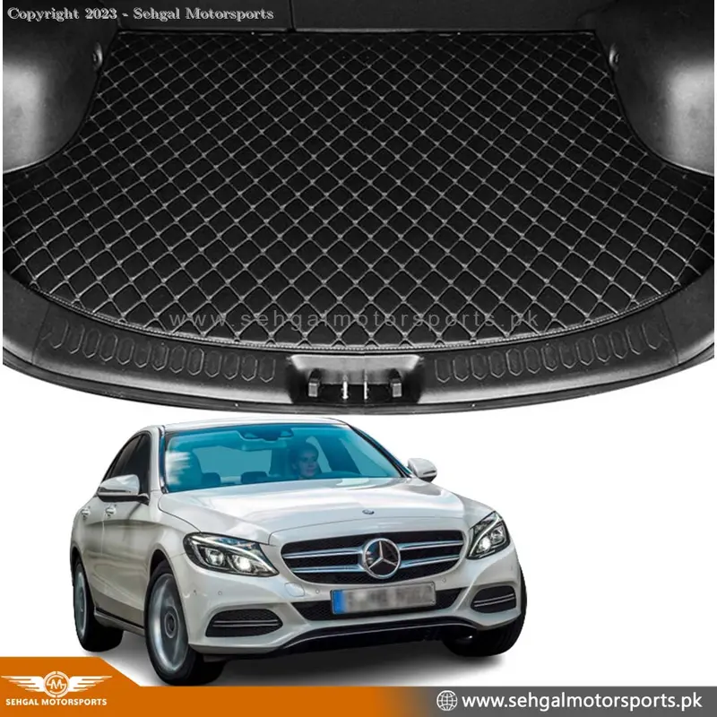 Mercedez Benz C180 7D Eco Trunk Mat Black With Black Stitch Model 2008-2015 1