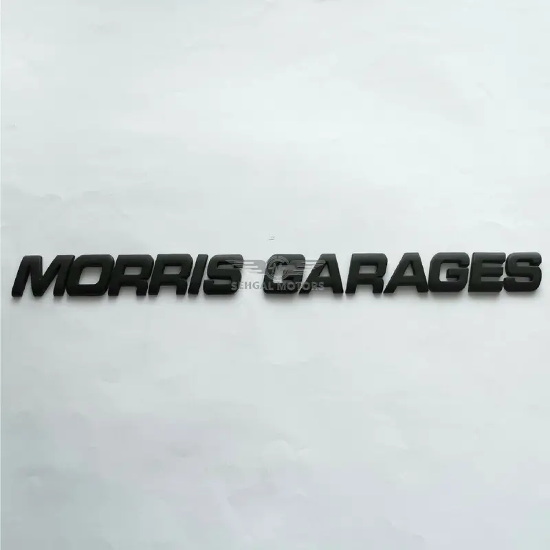 Mg Bonnet Monogram Morris Garages Black / Chrome 1