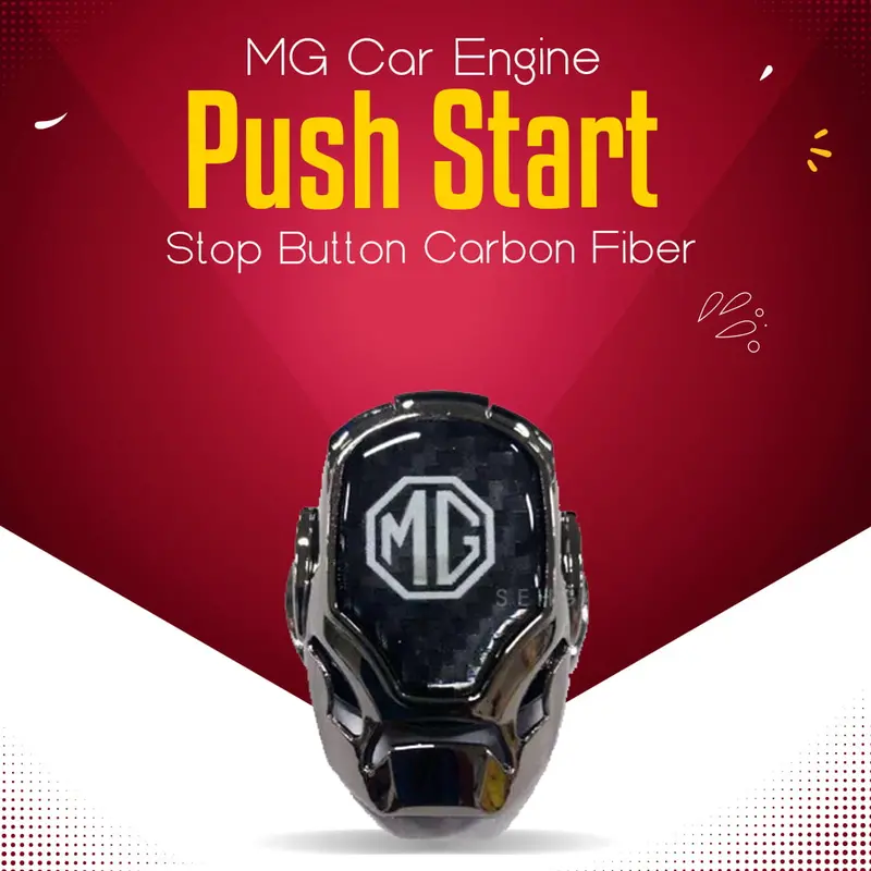 Mg Car Engine Push Start Stop Button Carbon Fiber 1