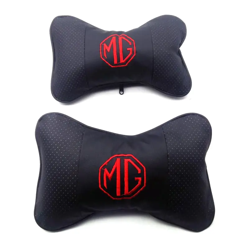 Mg Compatible Imported Neck Rest Headrest Pillow Cushion Black Pair 2