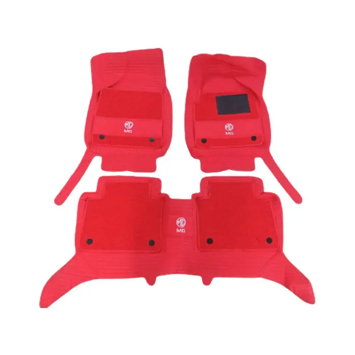 Mg Hs 10D Floor Mats - Mix Thread Lining - 3 Pcs 2020 - 2025 - - Red With Red Grass 2