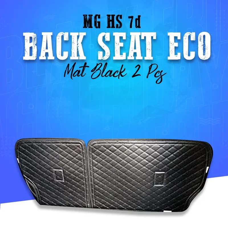 Mg Hs 7D Back Seat Eco Mat Black 2 Pcs 2020 - 2025 1