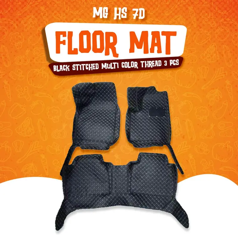 Mg Hs 7D Floor Mats Black 3 Pcs Set 2020 - 2025 1