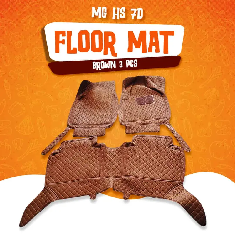 Mg Hs 7D Floor Mats -Brown - 3 Pcs Set 2020 - 2025 1