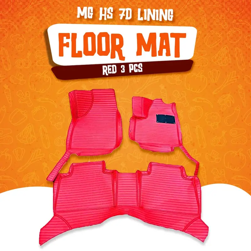Mg Hs 7D Lining Floor Mats - Red - 3 Pcs Set 2020 - 2025 1