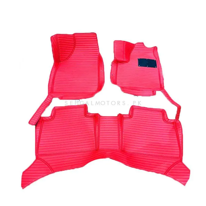 Mg Hs 7D Lining Floor Mats - Red - 3 Pcs Set 2020 - 2025 2