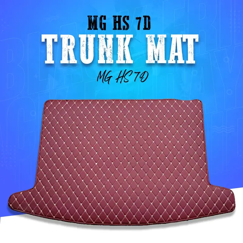 Mg Hs 7D Trunk Mat Mix Thread Maroon 2020 - 2025 - Cargo Boot Liner Diggi Protection Tray Cover 1
