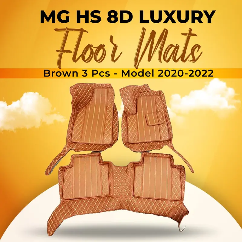 Mg Hs 8D Luxury Floor Mats Brown 3 Pcs 2020 - 2025 1