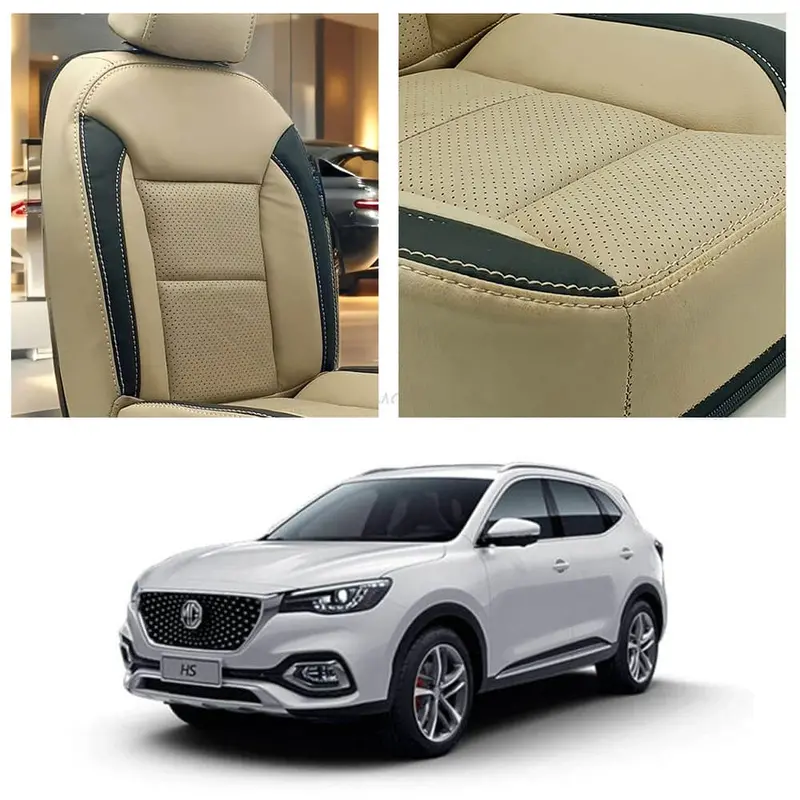 Mg Hs Breathable Beige Black Seat Covers 2020 - 2025 1