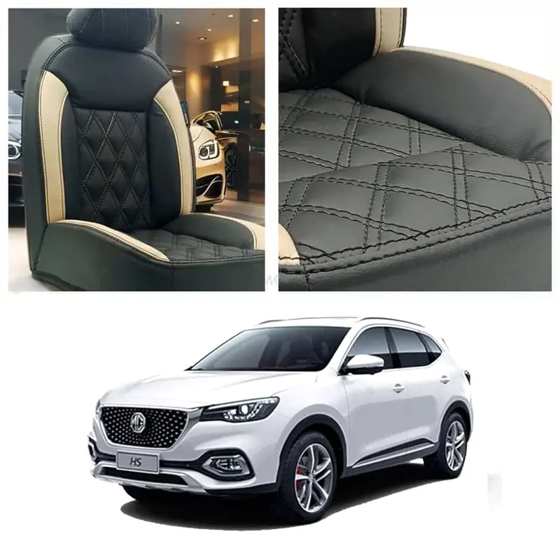 Mg Hs Diamond Cut Black Beige Seat Covers 2020 - 2025 1