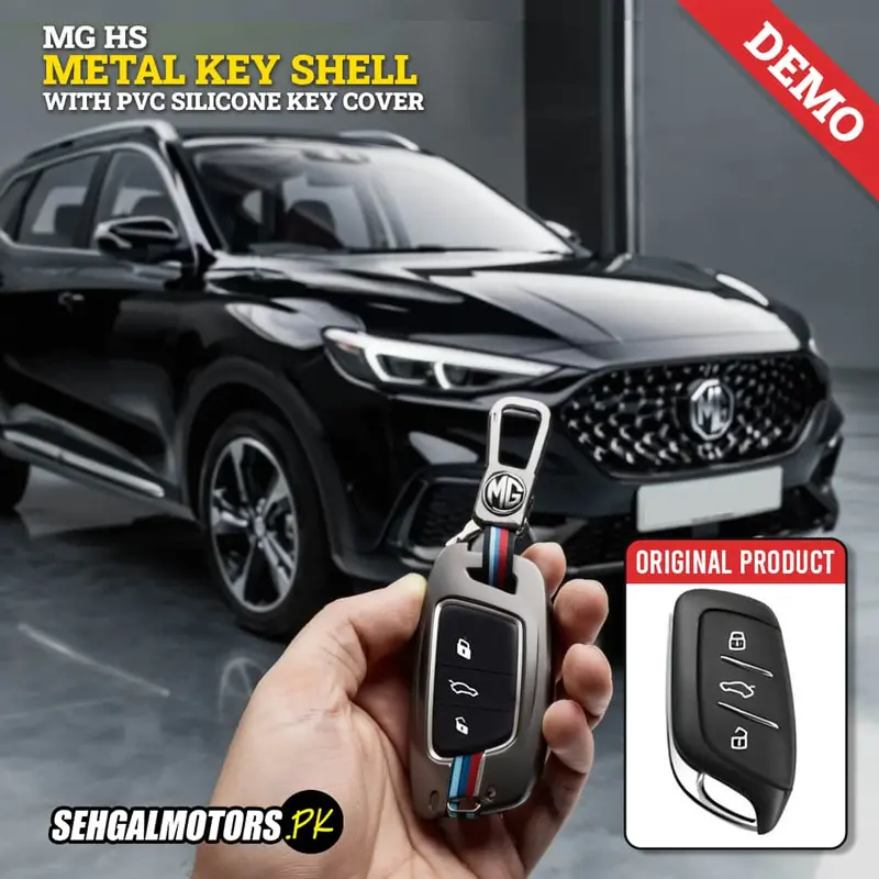 Mg Hs Metal Key Shell Case Cover With Pvc Silicone 3 Buttons 1
