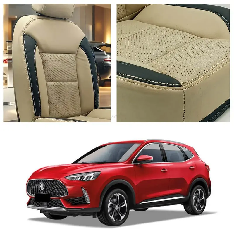 Mg Hs Phev Breathable Beige Black Seat Covers 2025 - 2026 1