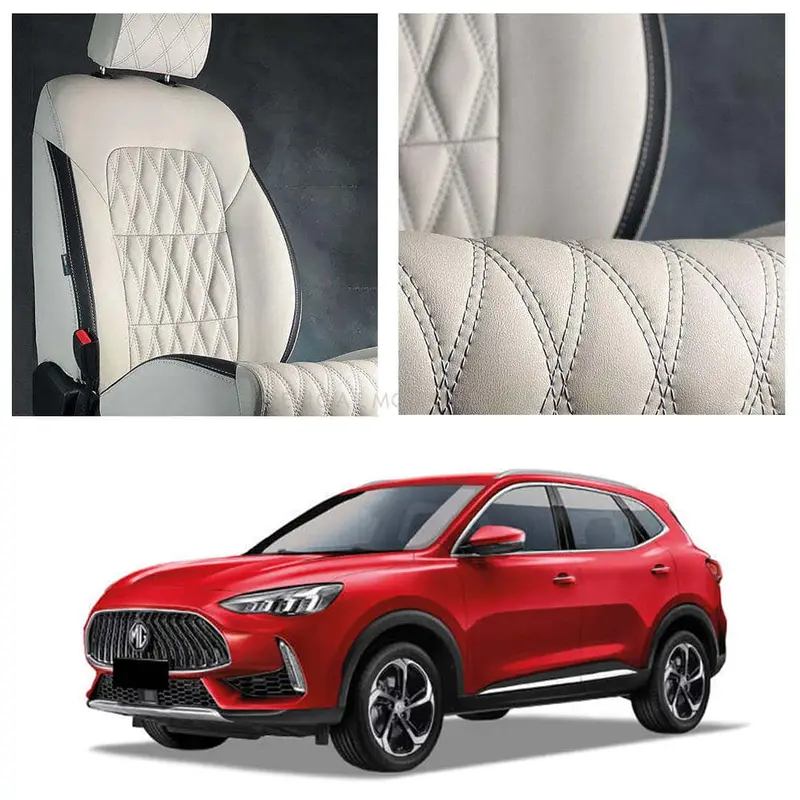 Mg Hs Phev Diamond Cut Beige Black Seat Covers 2025 - 2026 1