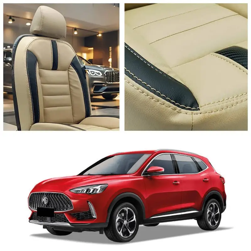 Mg Hs Phev Hockey Design Beige Black Seat Covers 2025 - 2026 1