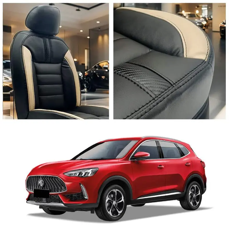 Mg Hs Phev Hockey Design Black Beige Seat Covers 2025 - 2026 1