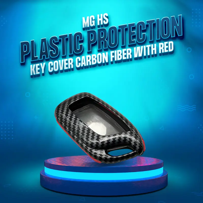 Mg Hs Plastic Key Cover Carbon Fiberwith Red 3 Buttons 2020 - 2025 1
