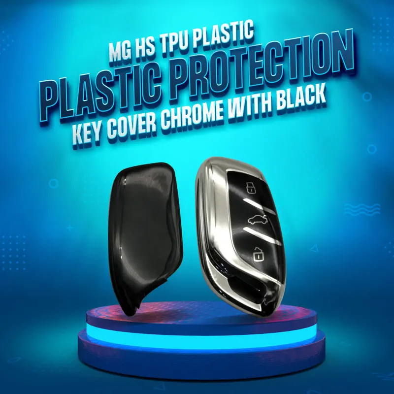 Mg Hs Tpu Plastic Key Cover Chrome With Black 3 Buttons 2020 - 2025 1