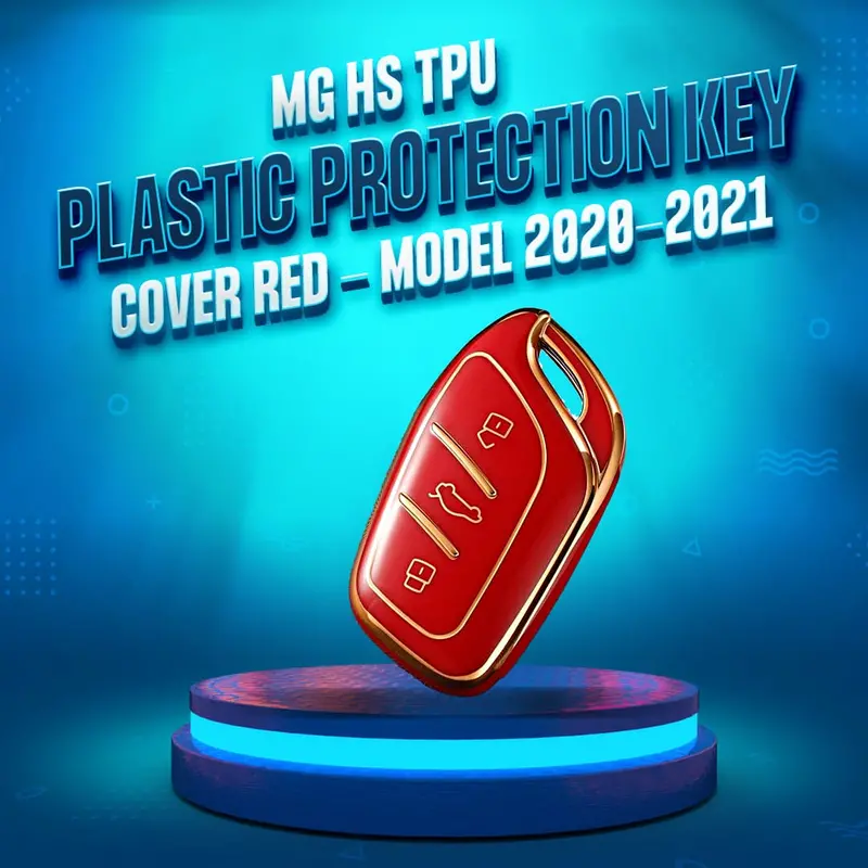 Mg Hs Tpu Plastic Protection Key Cover Red & Golden 2018 - 2025 1