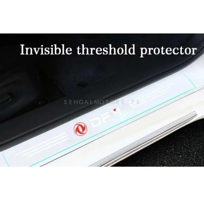 Mg Logo Door Sill Scuff Plate Protection Strips Transparent 2
