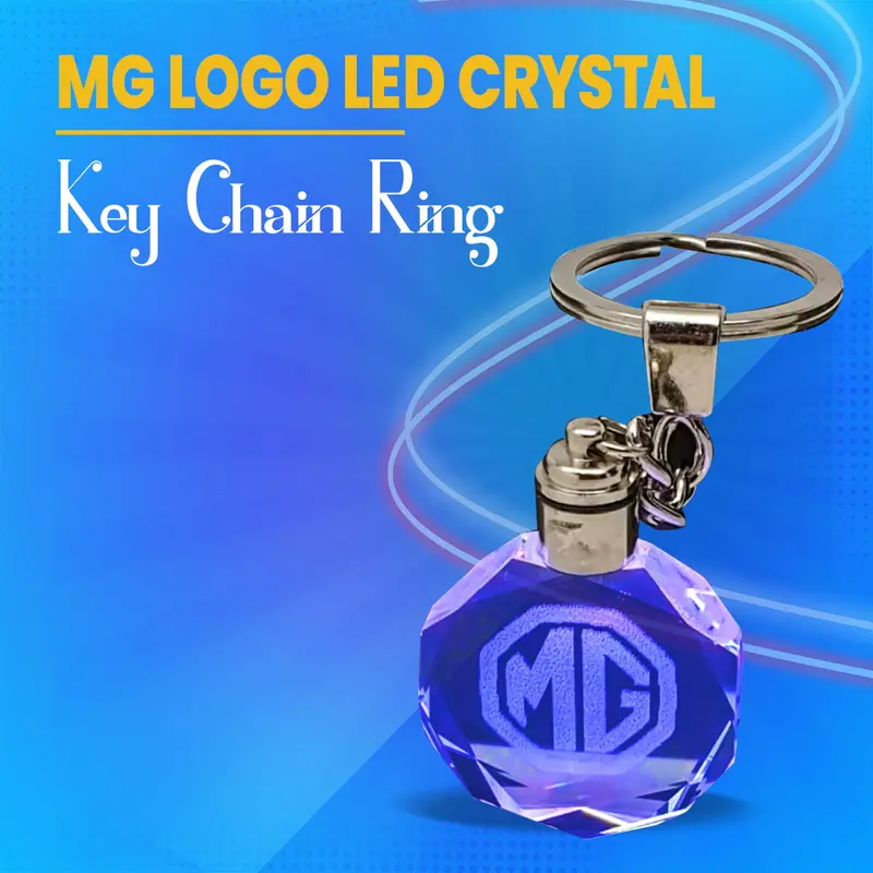 Mg Logo Led Crystal Keychain Ring 1