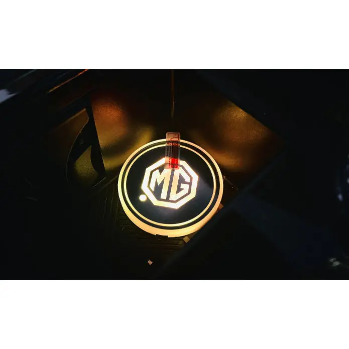 Mg Rgb Led Car Cup Holder Plate - 1 Piece - Glass Cup Coaster Disco Light 2