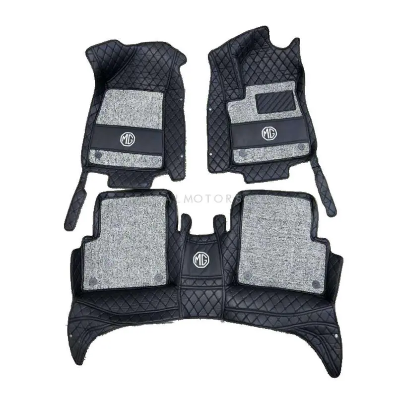 Mg Zs 10D Floor Mats Black With Grey Grass 2020 - 2025 - Mix Thread 3 Pcs 2