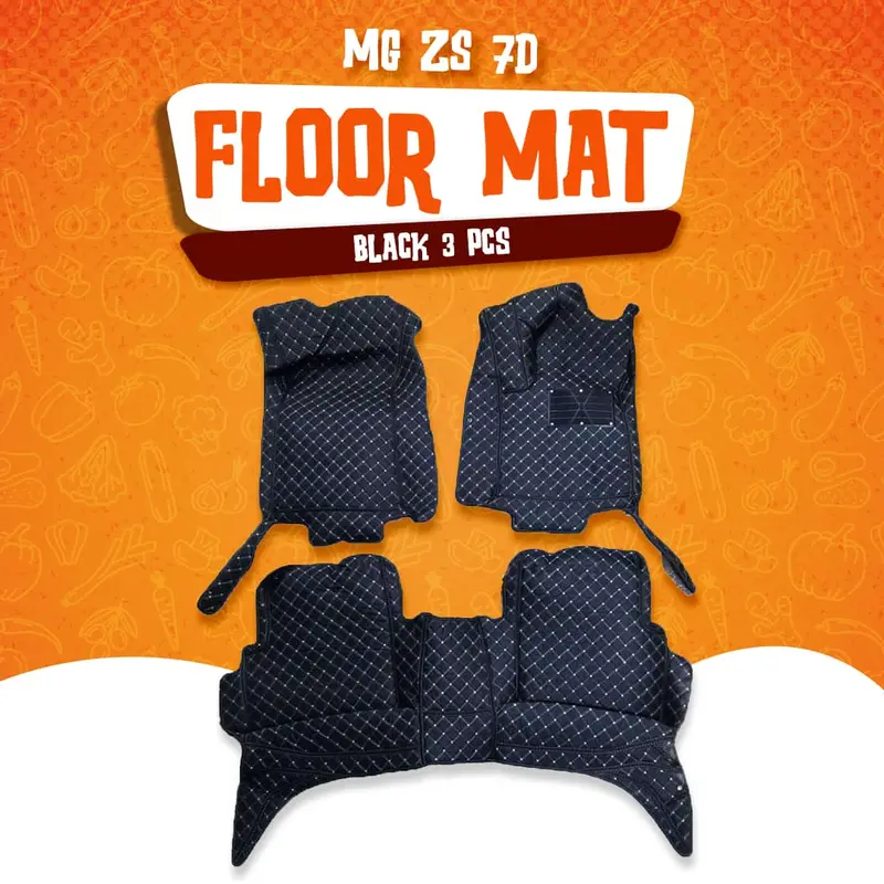 Mg Zs 7D Floor Mats - Black - 3 Pcs Set 2020 - 2025 1