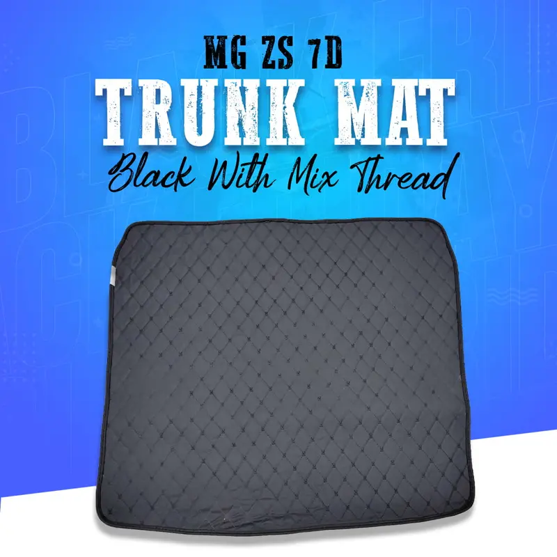 Mg Zs 7D Trunk Mat Black With Mix Thread 2020 - 2025 1