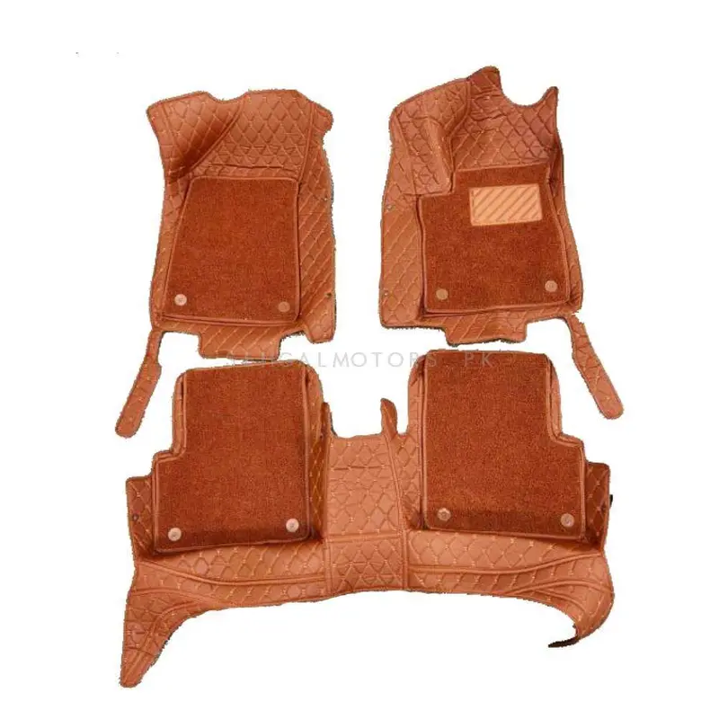 Mg Zs 9D Floor Mats Mix Thread Grass 3 Pcs 2020 - 2025 - Brown With Brown 2