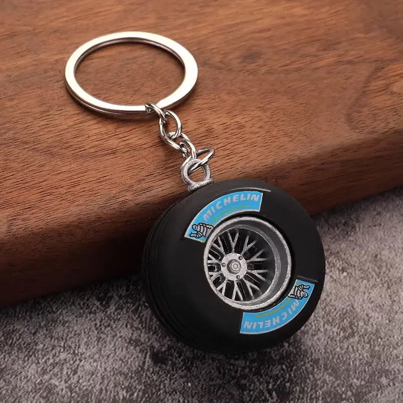 Michelin Tyre Black Rim Keychain 2