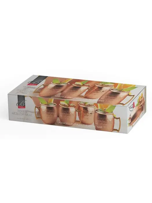 Mini-Mugs Moscow Mule En Cuivre Martelé (Lot De 4)- Brilliant 2