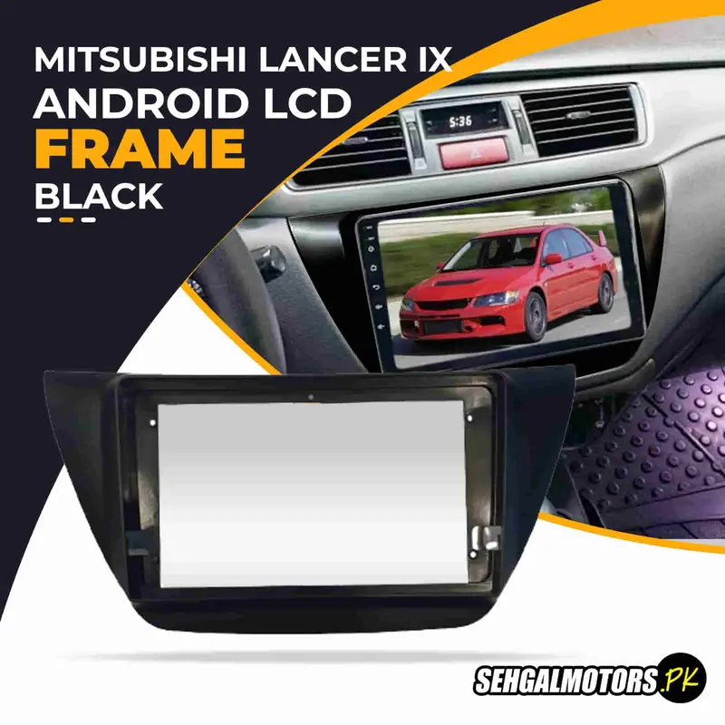Mitsubishi Lancer Ix Android Lcd Frame With Grip 9 Inches Black 2006-2007 - Black 1
