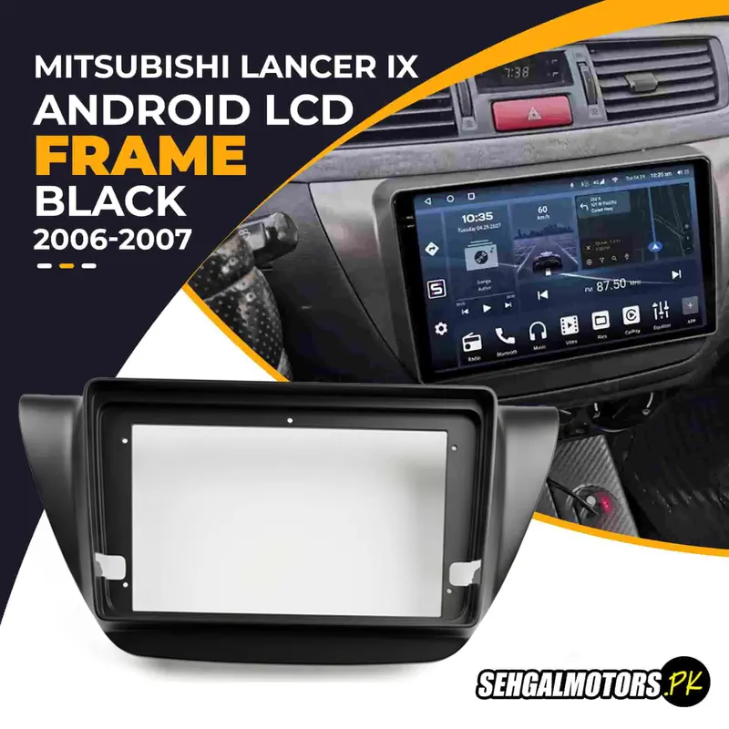 Mitsubishi Lancer Ix Android Lcd Frame Without Grip 9 Inches Black 2006-2007 1