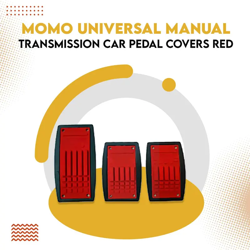 Momo Universal Manual Transmission Car Pedal Covers Red 1