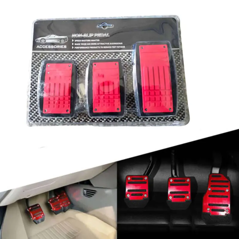 Momo Universal Manual Transmission Car Pedal Covers Red 2