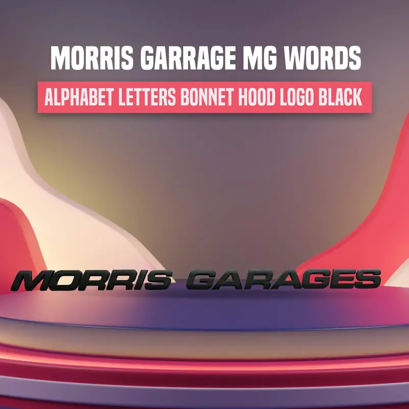 Morris Garages Alphabet Letters Bonnet Hood Logo Black - For Mg 1