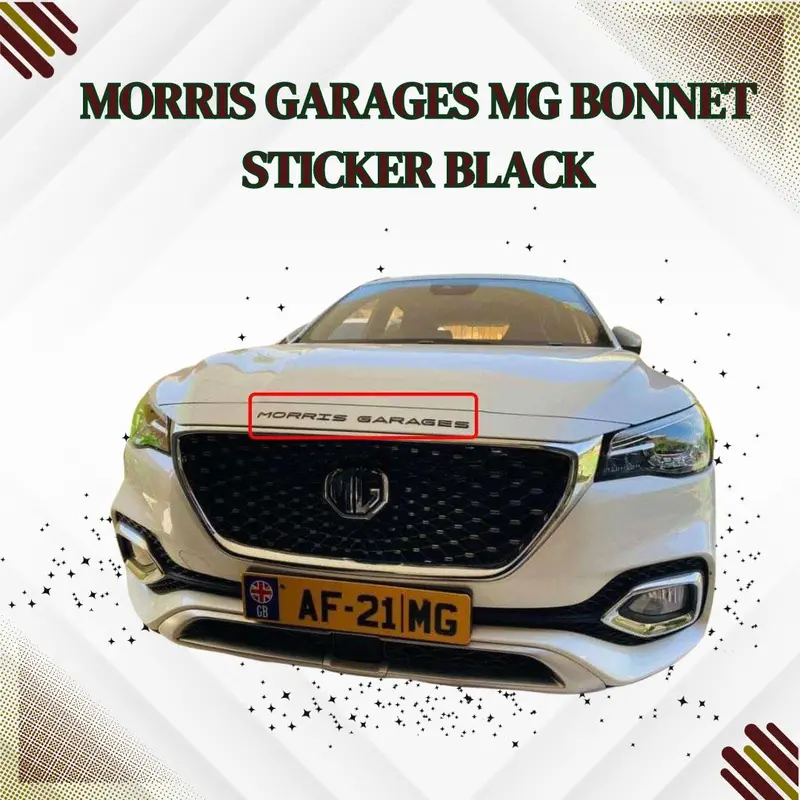Morris Garages Mg Bonnet Sticker Black 1
