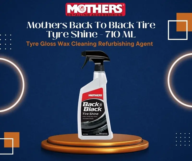 Mothers Back To Black Tire Tyre Shine - 710 Ml (06924) - Tyre Gloss Wax Cleaning Refurbishing Agent 1